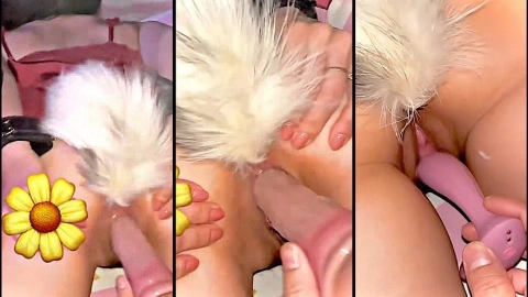 Địt chán chê vẫn muốn bị hành hạ nghịch lồn em chó cái 2k6 bằng buồi rung cường độ cao + máy rung kích nứng làm em lên đỉnh van xin 